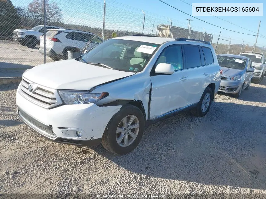 5TDBK3EH4CS165604 2012 Toyota Highlander Base V6