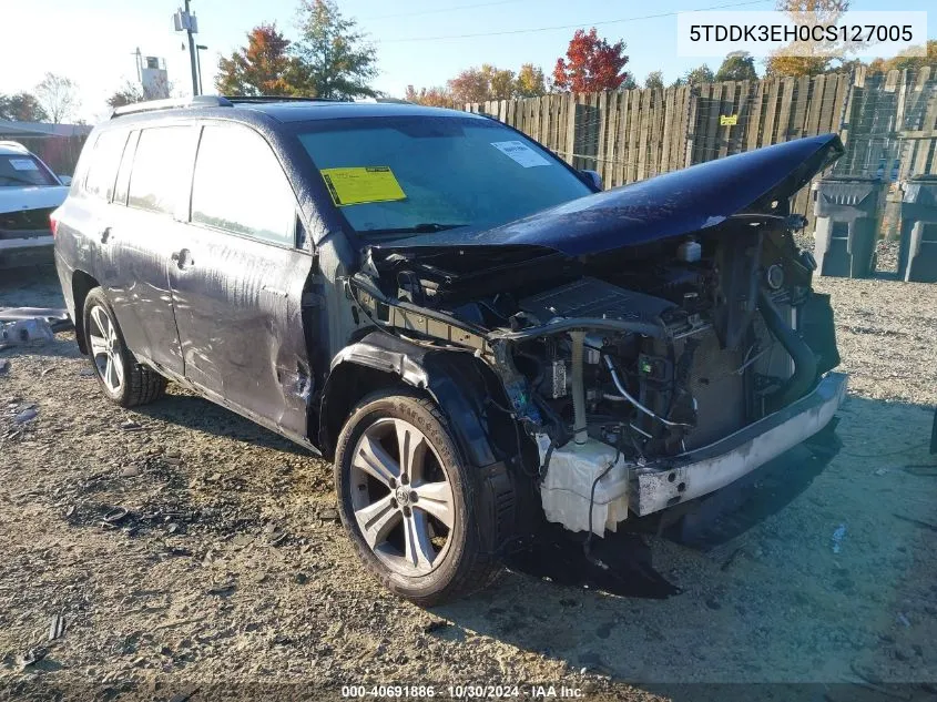 2012 Toyota Highlander Limited V6 VIN: 5TDDK3EH0CS127005 Lot: 40691886