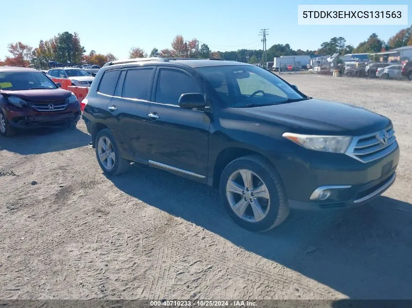 2012 Toyota Highlander Limited V6 VIN: 5TDDK3EHXCS131563 Lot: 40710233