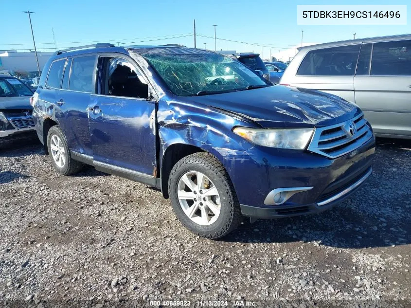 2012 Toyota Highlander Se V6 VIN: 5TDBK3EH9CS146496 Lot: 40859823