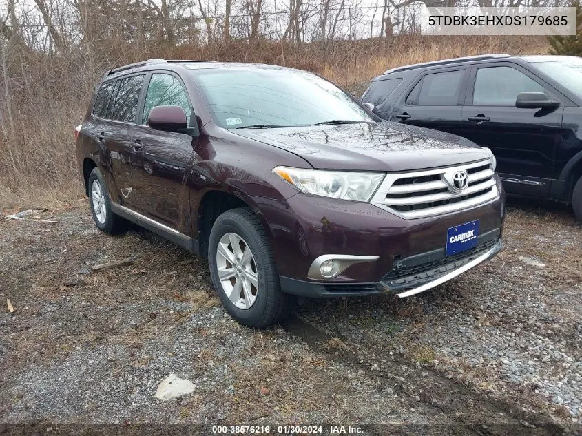 2013 Toyota Highlander Se V6 VIN: 5TDBK3EHXDS179685 Lot: 38576216