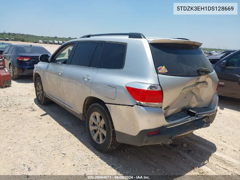 5TDZK3EH1DS128669 2013 Toyota Highlander Se V6