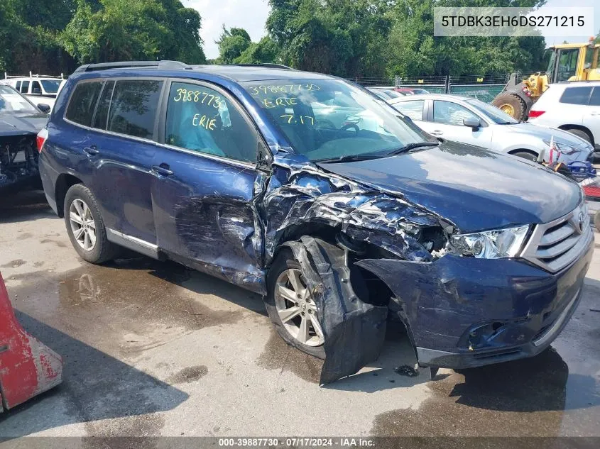 5TDBK3EH6DS271215 2013 Toyota Highlander Se V6