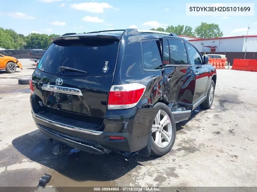 5TDYK3EH2DS101699 2013 Toyota Highlander Limited V6