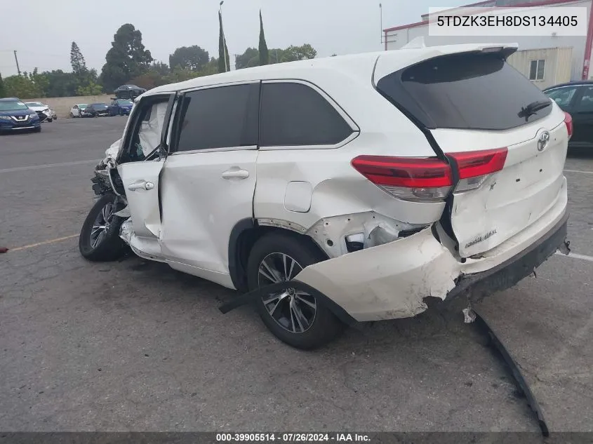 5TDZK3EH8DS134405 2013 Toyota Highlander Se V6