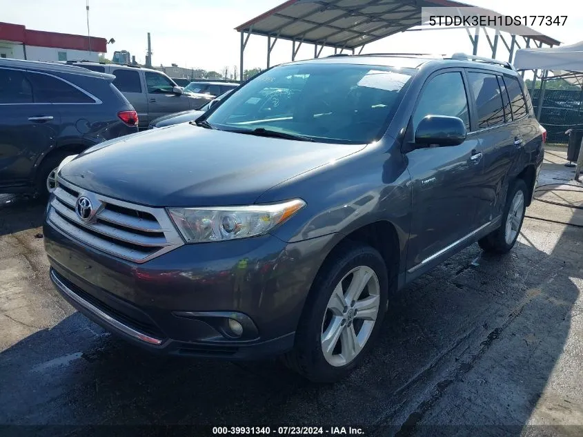 2013 Toyota Highlander Limited V6 VIN: 5TDDK3EH1DS177347 Lot: 39931340