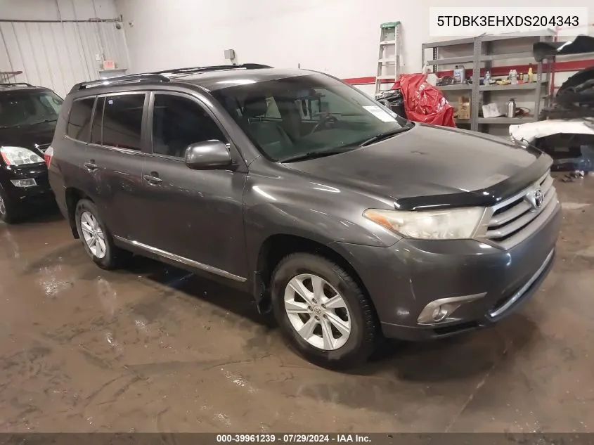 5TDBK3EHXDS204343 2013 Toyota Highlander V6