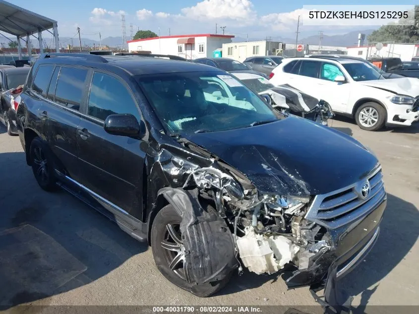 5TDZK3EH4DS125295 2013 Toyota Highlander Se V6