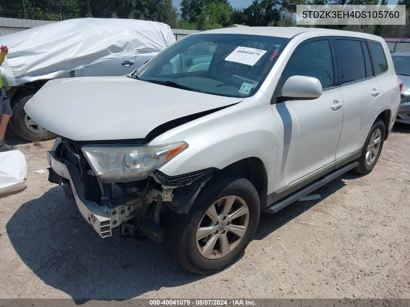 5TDZK3EH4DS105760 2013 Toyota Highlander Base V6