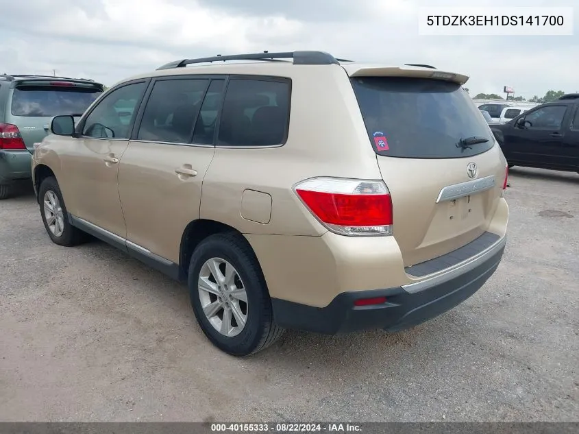 2013 Toyota Highlander Se V6 VIN: 5TDZK3EH1DS141700 Lot: 40155333