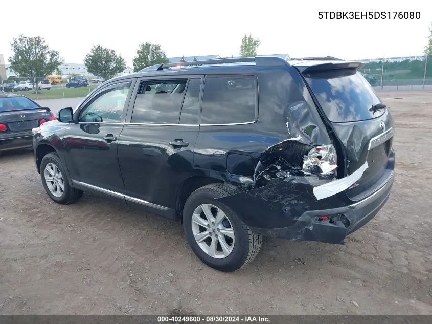 5TDBK3EH5DS176080 2013 Toyota Highlander Se V6