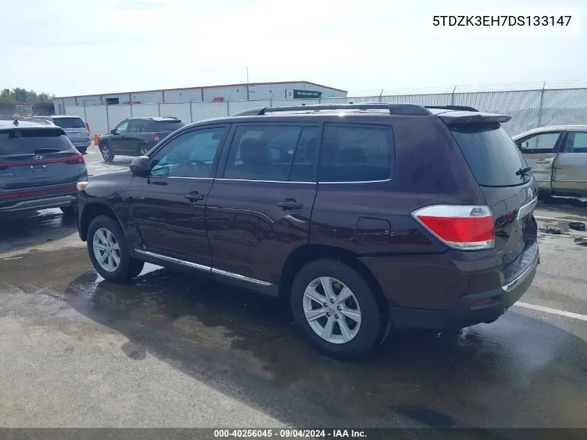 5TDZK3EH7DS133147 2013 Toyota Highlander Base Plus V6