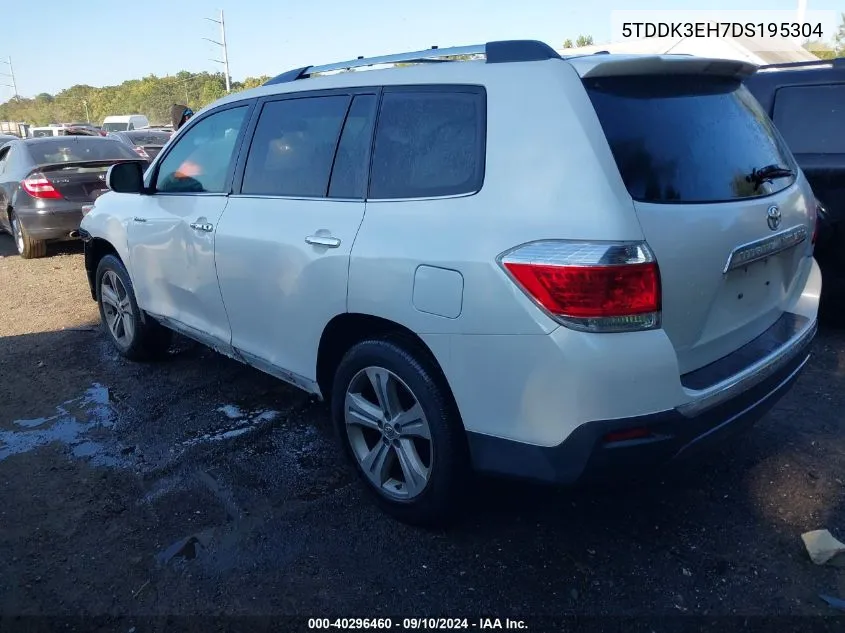 5TDDK3EH7DS195304 2013 Toyota Highlander Limited V6