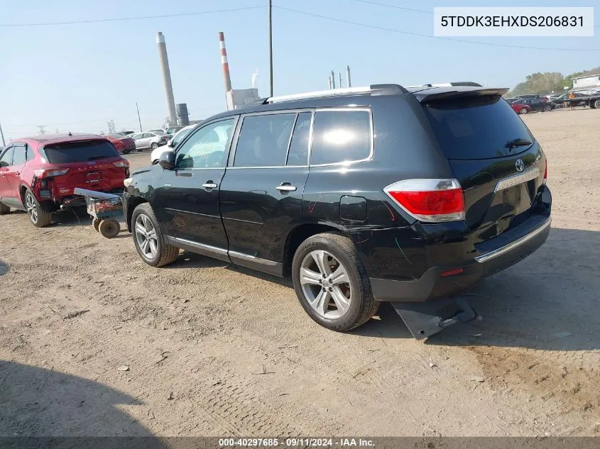 5TDDK3EHXDS206831 2013 Toyota Highlander Limited