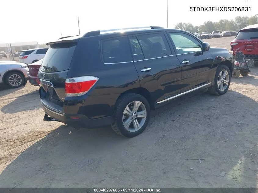 5TDDK3EHXDS206831 2013 Toyota Highlander Limited