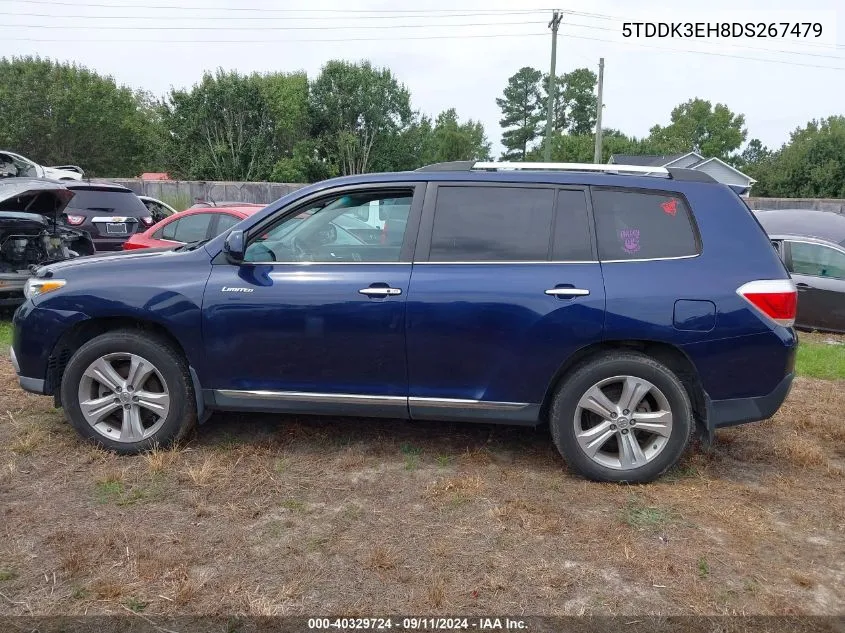 5TDDK3EH8DS267479 2013 Toyota Highlander Limited V6