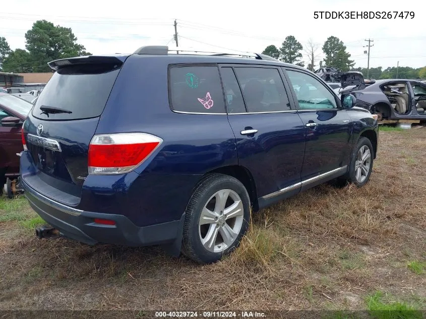 2013 Toyota Highlander Limited V6 VIN: 5TDDK3EH8DS267479 Lot: 40329724