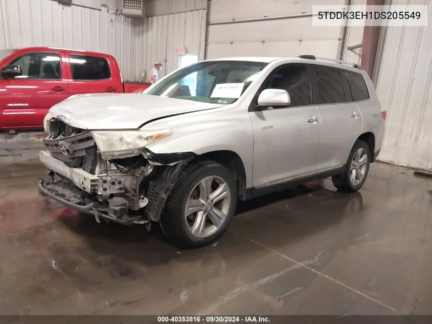 5TDDK3EH1DS205549 2013 Toyota Highlander Limited V6