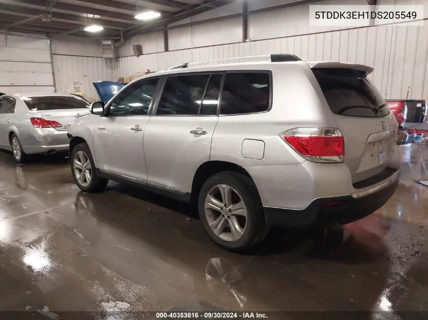 2013 Toyota Highlander Limited V6 VIN: 5TDDK3EH1DS205549 Lot: 40353816