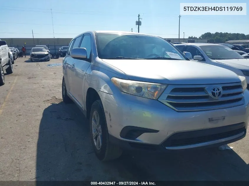 5TDZK3EH4DS119769 2013 Toyota Highlander Base V6