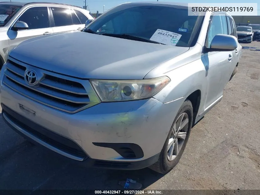 5TDZK3EH4DS119769 2013 Toyota Highlander Base V6