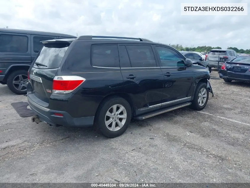 5TDZA3EHXDS032266 2013 Toyota Highlander Base Plus