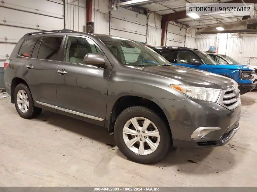 2013 Toyota Highlander Se V6 VIN: 5TDBK3EH9DS266882 Lot: 40452803