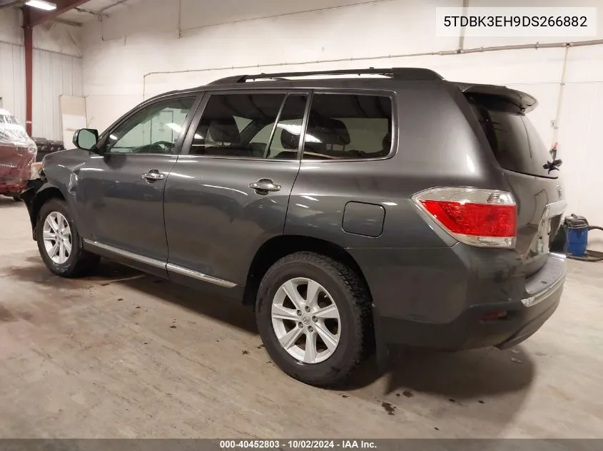 2013 Toyota Highlander Se V6 VIN: 5TDBK3EH9DS266882 Lot: 40452803