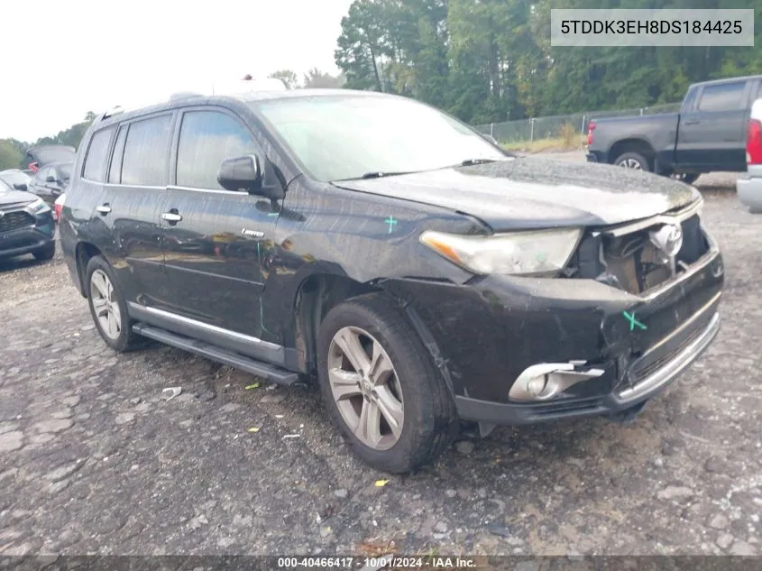 2013 Toyota Highlander Limited V6 VIN: 5TDDK3EH8DS184425 Lot: 40466417