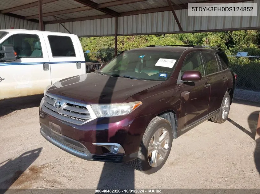 5TDYK3EH0DS124852 2013 Toyota Highlander Limited V6