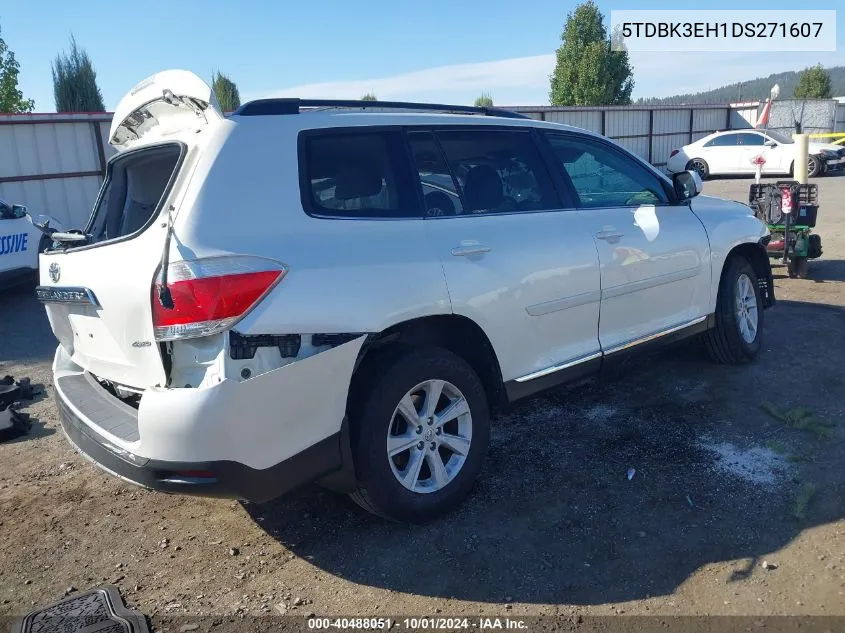 2013 Toyota Highlander Plus/Se VIN: 5TDBK3EH1DS271607 Lot: 40488051