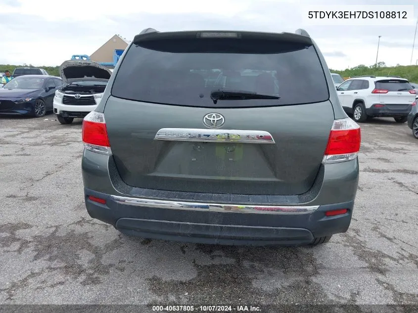 5TDYK3EH7DS108812 2013 Toyota Highlander Limited