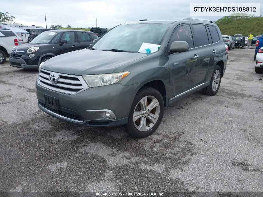 5TDYK3EH7DS108812 2013 Toyota Highlander Limited