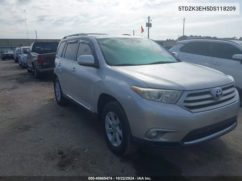 5TDZK3EH5DS118209 2013 Toyota Highlander Base Plus V6