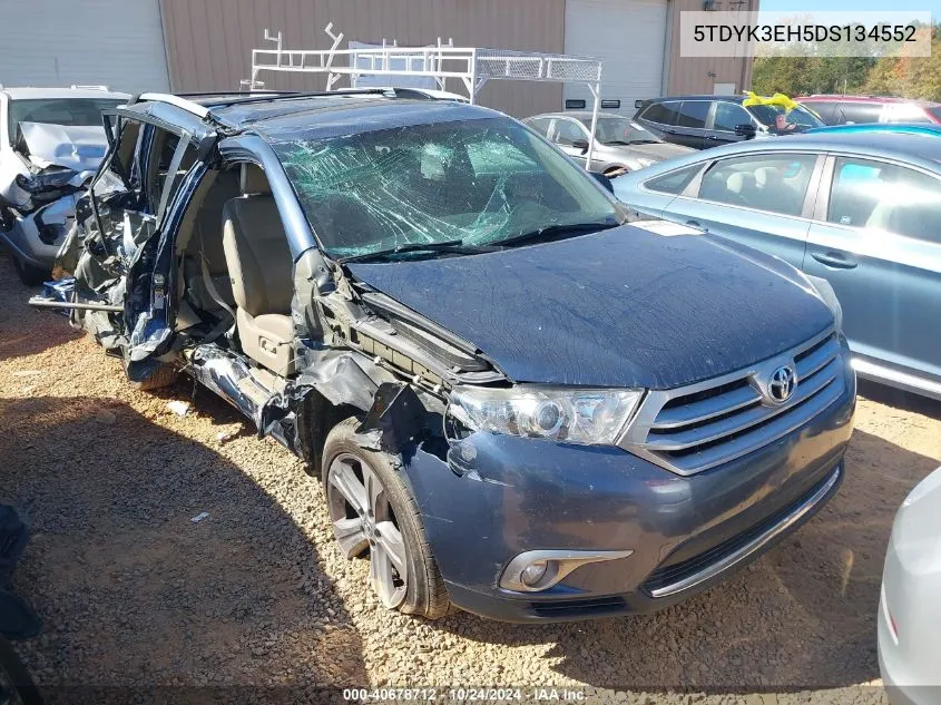 5TDYK3EH5DS134552 2013 Toyota Highlander Limited