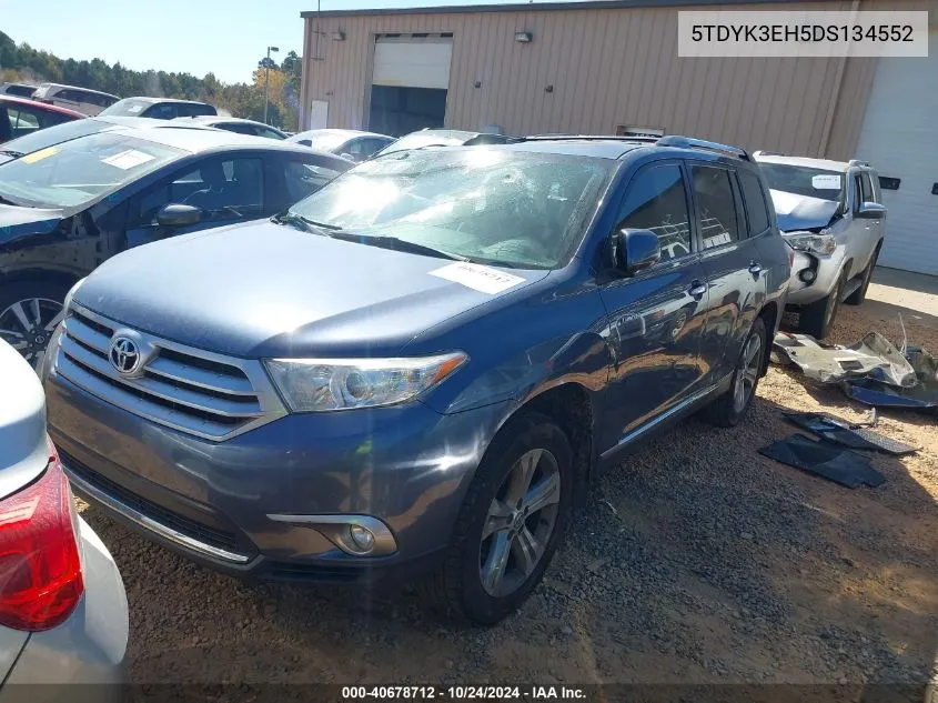 5TDYK3EH5DS134552 2013 Toyota Highlander Limited