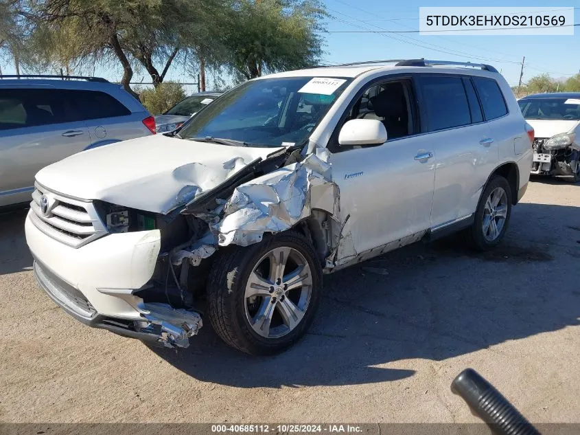 2013 Toyota Highlander Limited V6 VIN: 5TDDK3EHXDS210569 Lot: 40685112