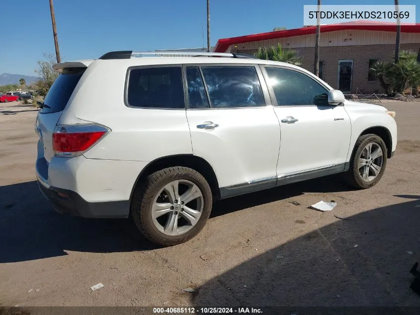 2013 Toyota Highlander Limited V6 VIN: 5TDDK3EHXDS210569 Lot: 40685112