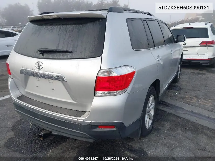 5TDZK3EH6DS090131 2013 Toyota Highlander Se V6