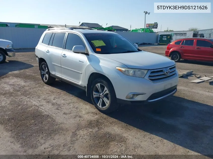 2013 Toyota Highlander Limited V6 VIN: 5TDYK3EH9DS121626 Lot: 40734008