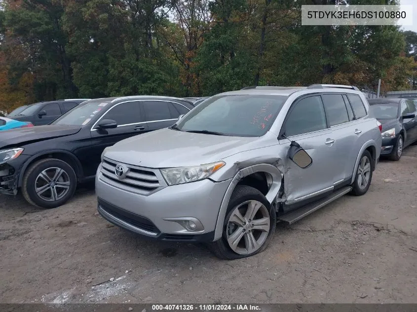 5TDYK3EH6DS100880 2013 Toyota Highlander Limited V6