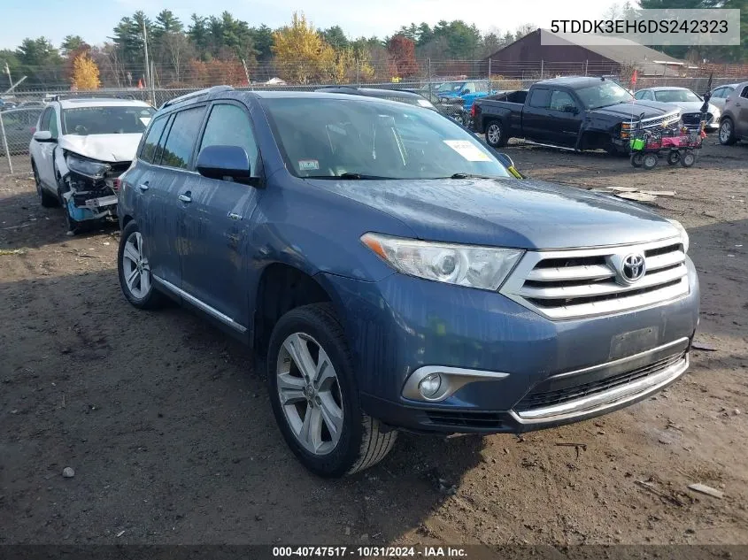 2013 Toyota Highlander Limited V6 VIN: 5TDDK3EH6DS242323 Lot: 40747517