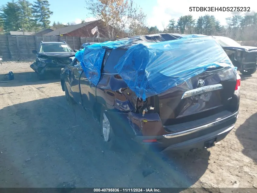 2013 Toyota Highlander Base V6 (A5) VIN: 5TDBK3EH4DS275232 Lot: 40795836