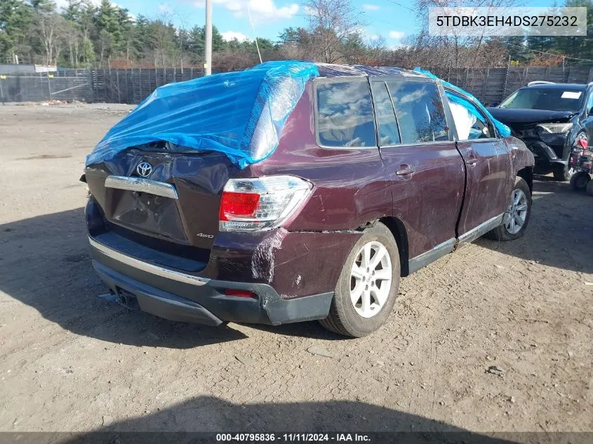 2013 Toyota Highlander Base V6 (A5) VIN: 5TDBK3EH4DS275232 Lot: 40795836