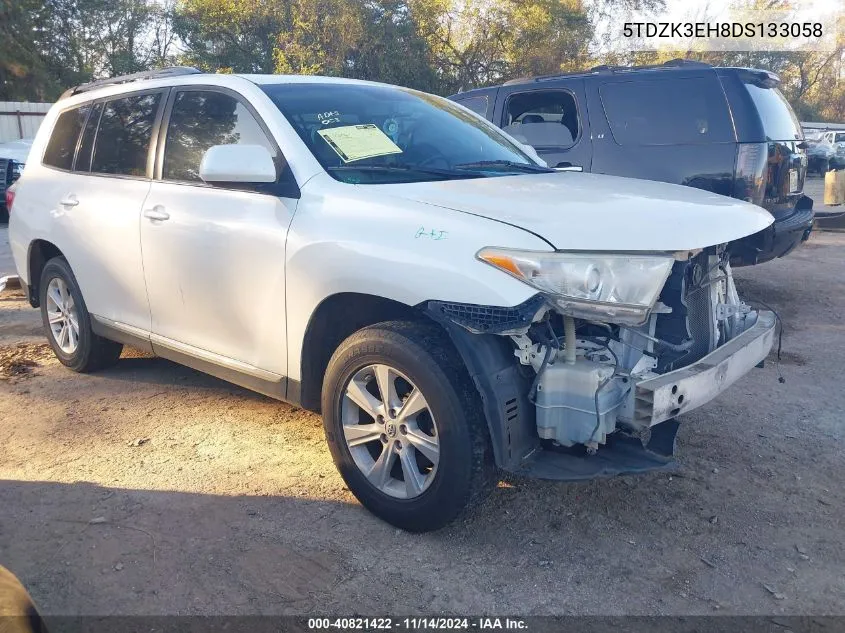 2013 Toyota Highlander Se V6 VIN: 5TDZK3EH8DS133058 Lot: 40821422