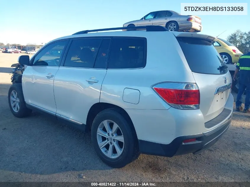 2013 Toyota Highlander Se V6 VIN: 5TDZK3EH8DS133058 Lot: 40821422