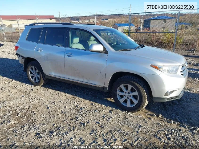 2013 Toyota Highlander Se V6 VIN: 5TDBK3EH8DS225580 Lot: 40821765