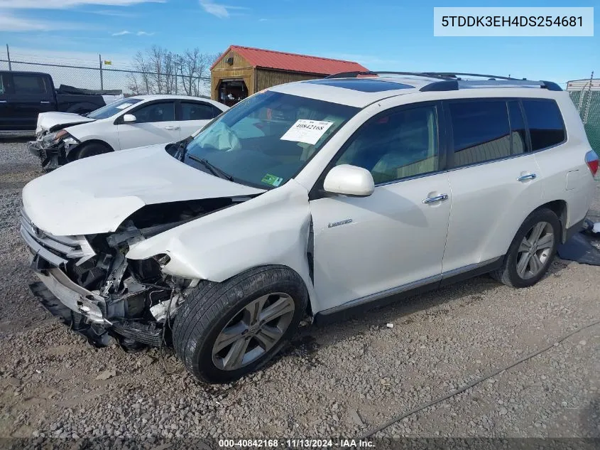 5TDDK3EH4DS254681 2013 Toyota Highlander Limited V6