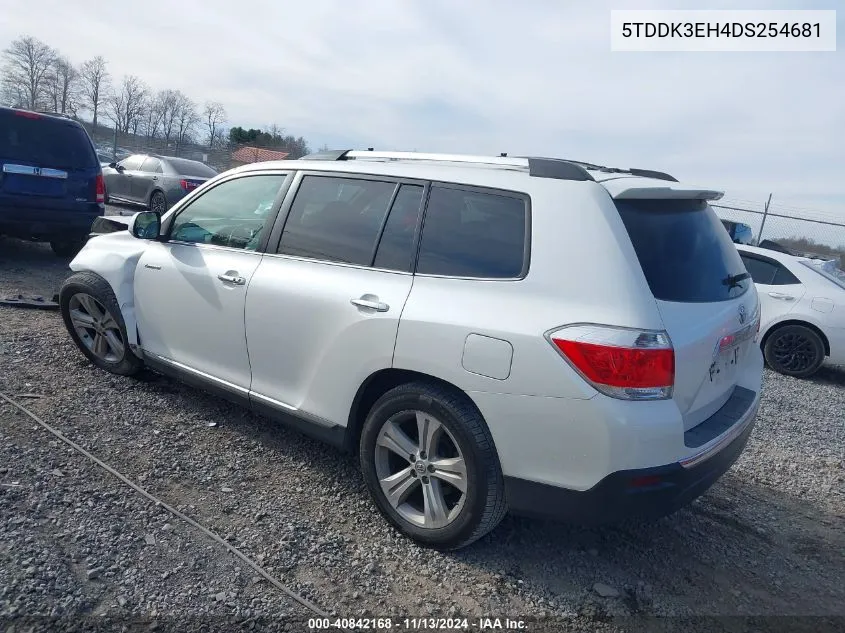 5TDDK3EH4DS254681 2013 Toyota Highlander Limited V6