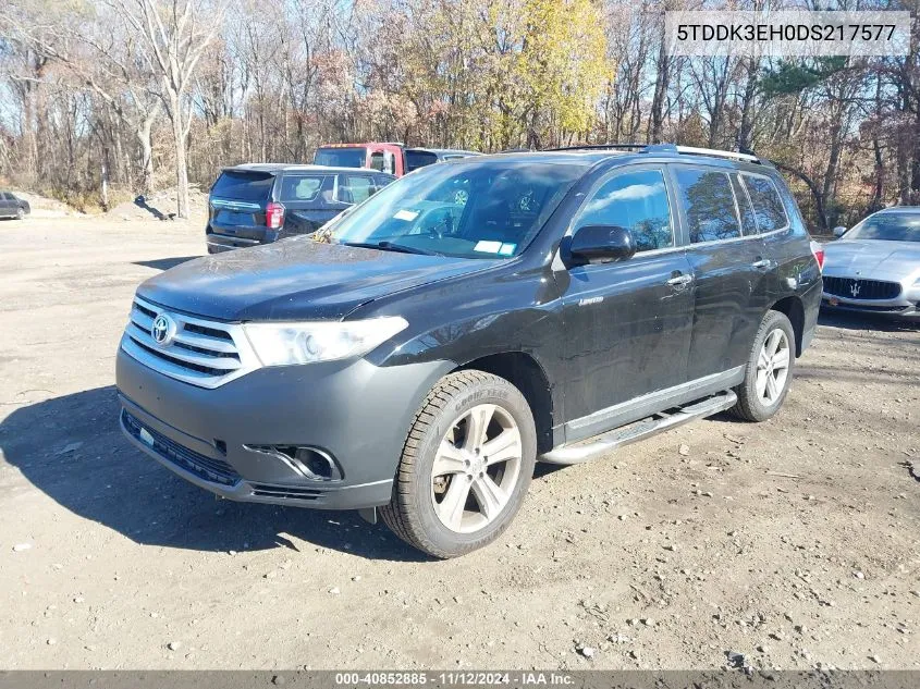 2013 Toyota Highlander Limited V6 VIN: 5TDDK3EH0DS217577 Lot: 40852885